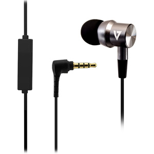 V7 HA111 Noise Isolating Stereo Earbuds with Microphone